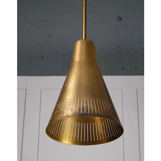 Metal Brass Ceiling Lamp attributed to Hans Bergström, Sweden, 1950s For Sale - Image 7 of 9