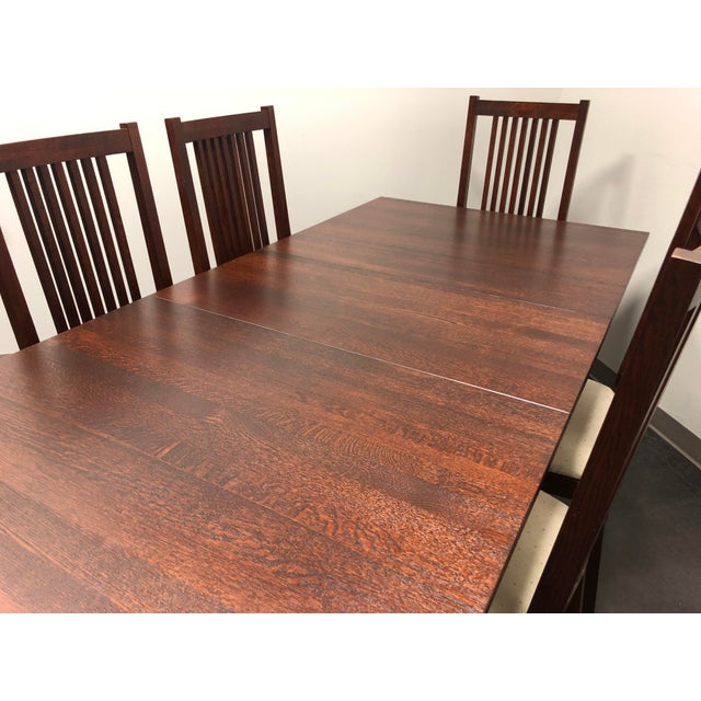 Le Meuble Villageois Mission Oak Dining Set Table + 8 Chairs Chairish