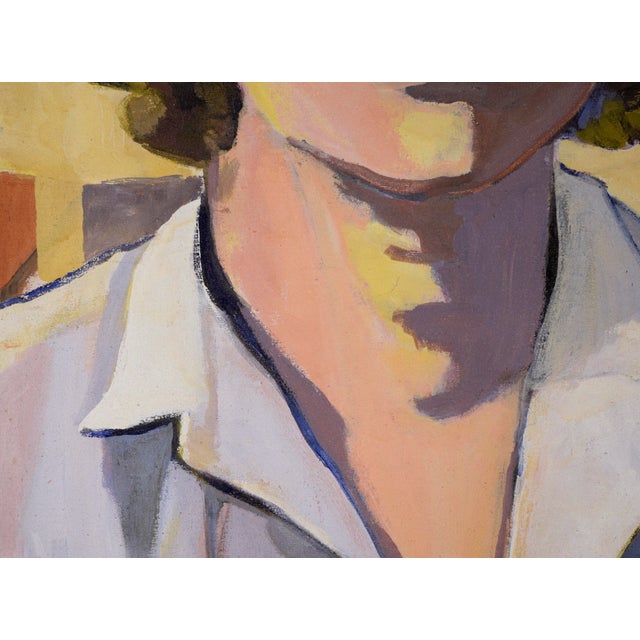 American Woman in the Morning Sun - Large Scale Portrait in Oil on Canvas by Patricia Gren Hayes For Sale - Image 3 of 8