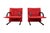 Red Postmodern T Line Lounge Chairs in Red Alcantara by Arflex,, Italy, 1982, Set of 2 For Sale - Image 8 of 11
