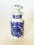 Early 20th Century Antique Bohemian Opaline Apothecary Bottle and Stopper With Blue Hand Painted Flowers For Sale - Image 5 of 10