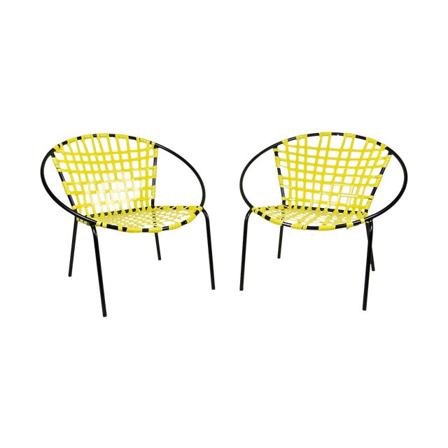 MidCentury Patio Hoop Chairs A Pair Chairish