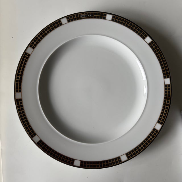 Ceramic Quadri Black Dinner Plate by Bulgari for Rosenthal, 1990s For Sale - Image 7 of 7