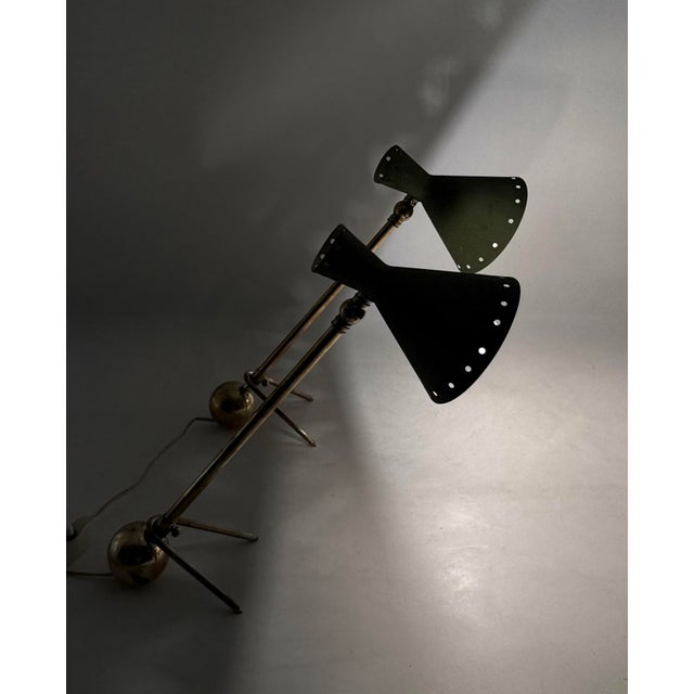 1950s Mid-Century Modern Table Lamps, Attrib. To Stilnovo Milano Italy - Set of 2 For Sale - Image 9 of 13