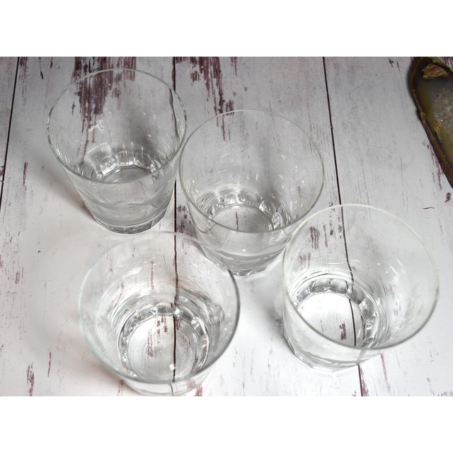 Mid 20th Century American Etched Animal Queen Lace Crystal Double Old Fashioned Glasses - Set of 4 For Sale - Image 10 of 15