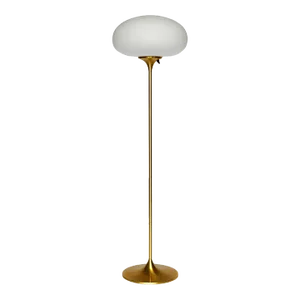 Stemlite Floor Lamp by Designline in Brushed Brass, Mid Century Retro Style
