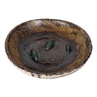 Mid-Century Modern Danish Studio Pottery Bowl by Clara Helmich, 1960s For Sale