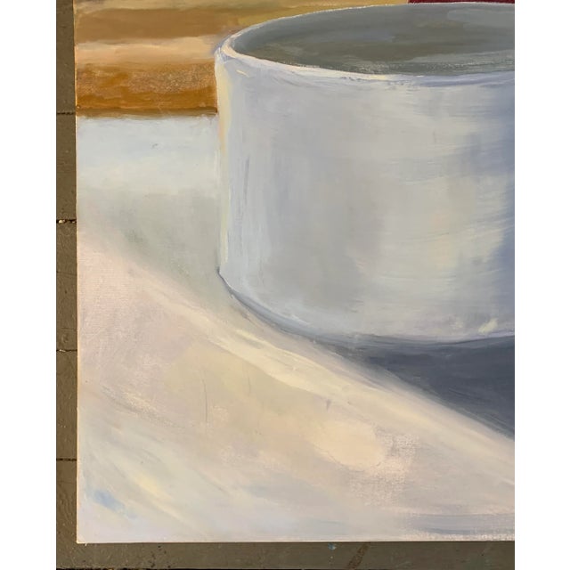 Original Vintage 80’s Coffee Cup Painting on canvas. Unframed 20” x 20”