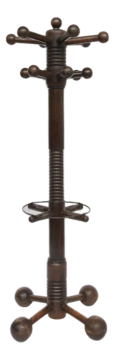 Coatstand in Oak by Charles Dudouyt, France, 1940s