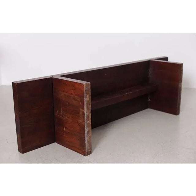 Huge bench or coffee table with nice wooden connector details. The table has a solid 5cm thick table top and sides and is...