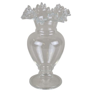 20th Century Art Nouveau Frilly Glass Vase, Austria, 1910s For Sale