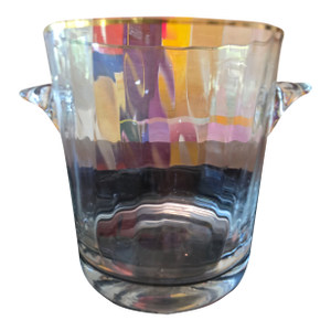 Vintage Mid Century Modern Baccarat Style Barware Ice Bucket