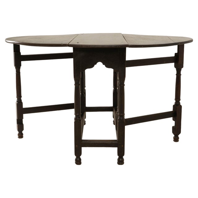 1880s French Ellipse Wooden Gateleg Table In Original Patina For Sale - Image 15 of 18