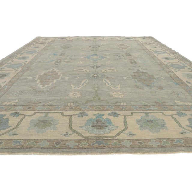 Contemporary Modern Style Turkish Oushak Rug, 09'02 X 12'01 For Sale - Image 3 of 9
