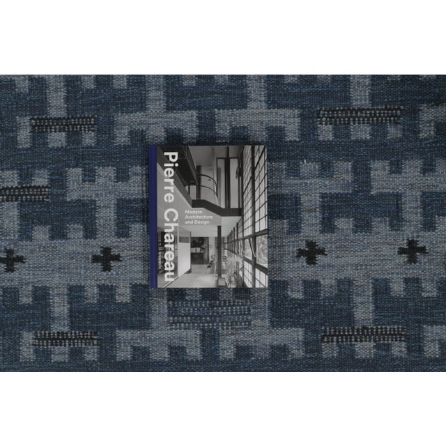 Slate Gray Contemporary Scandinavian Style Geometric Wool Rug by Rug & Kilim, India For Sale - Image 8 of 10