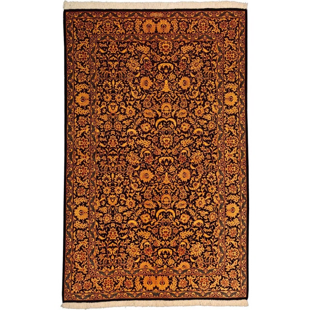 Hand-knotted Qom rug | Knot density: approx. 1,000,000 knots/m² | Material: 100% silk | Size: 132 x 204 cm | Height:...