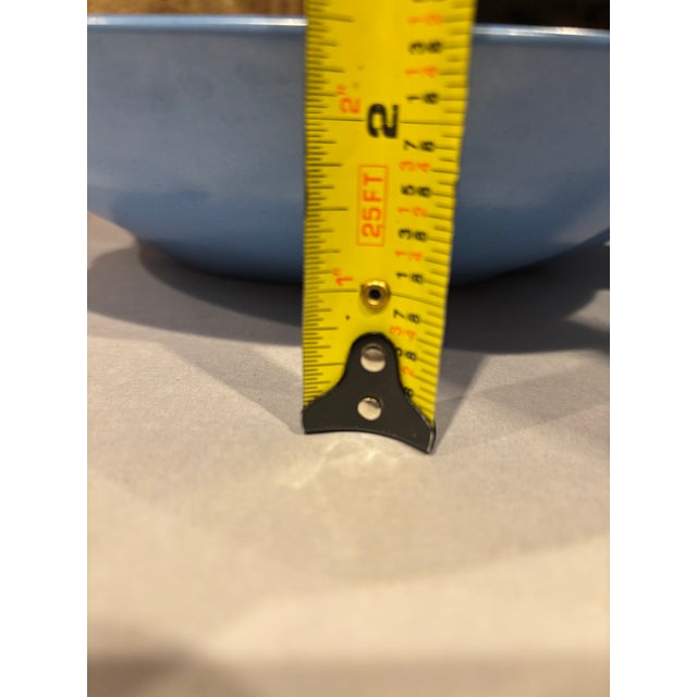 Ceramic Vintage Rare Mid-Century Bauer Pottery Blue Sculptural Bowl — Los Angeles, Circa 1950s For Sale - Image 7 of 7