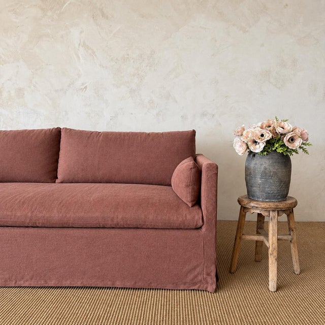 Textile Veles Sofa – Slip Covered For Sale - Image 7 of 8