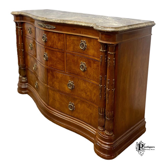 Vintage Bernhardt Margaux Collection Neoclassical Empire Style Walnut