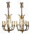 Louis XVI Style Harp Back Bronze Wall Sconces - A Pair For Sale