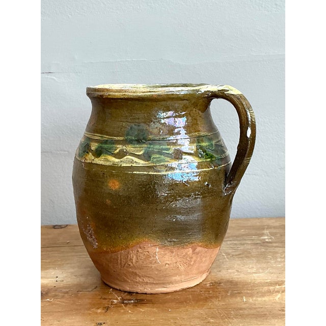 Late 20th Century Vintage Original Studio Pottery Pitcher For Sale - Image 5 of 12