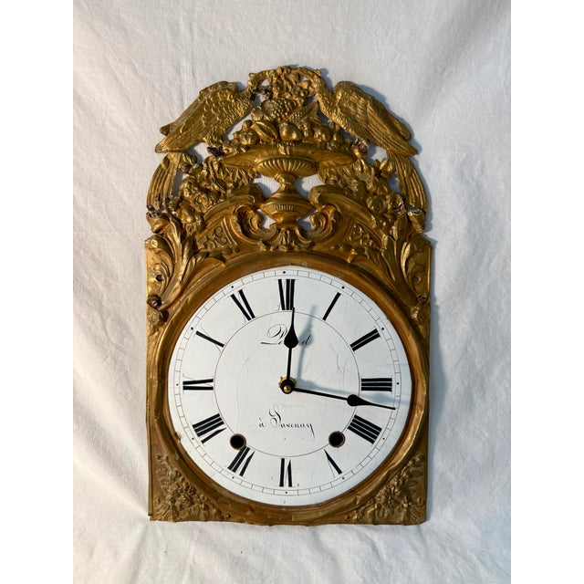Mid 19th Century Antique, French, Repousse, Comtoise Stunning Wall Clock, 1800s Working For Sale - Image 5 of 10