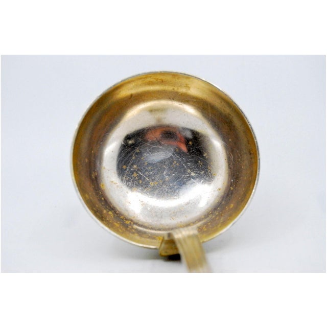 Silver Soup Ladle with Crimped and Embossed Handle For Sale - Image 5 of 7