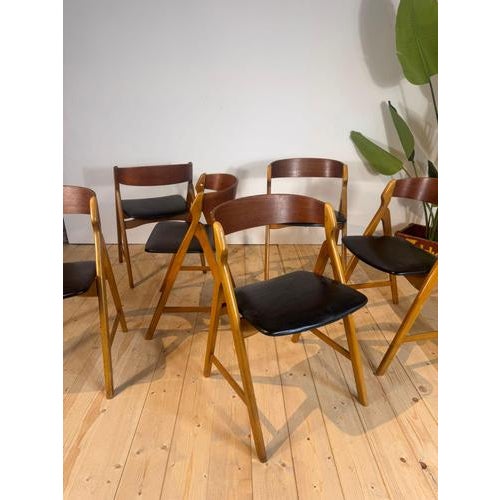 Wood Chairs by Henning Kjærnulf, 1960s, Set of 6 For Sale - Image 7 of 7
