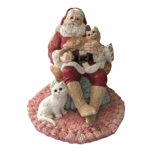 1980s Christmas Santa Sculpture Signed & Numbered For Sale