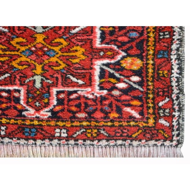 Ruby Red Petite Vintage Karadja Rug For Sale - Image 8 of 11