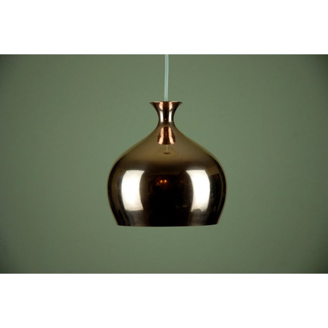 Copper Onion Pendant Lamp by Helge Zimdal for Falkenbergs Belysning, 1960s For Sale - Image 4 of 13