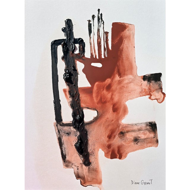 Abstract Abstract Figurative Primitivist Original Painting by Diane Grant For Sale - Image 3 of 6