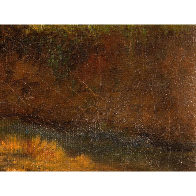 Ettore Cumbo Borgia, Landscape of the Roman Countryside, 19th century, Oil Painting on Canvas For Sale - Image 5 of 8
