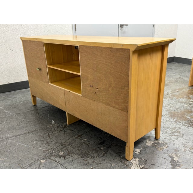 Tan Palliser Natural Maple Wood Finish Dresser With Cupboard For Sale - Image 8 of 12