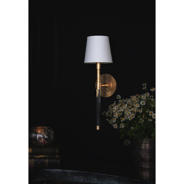 Traditional Regina Andrew Auburn Crystal Sconce, Gold For Sale - Image 3 of 8