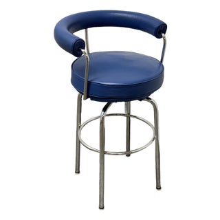 Circa 1970's Le Corbusier Style Bar Stool For Sale