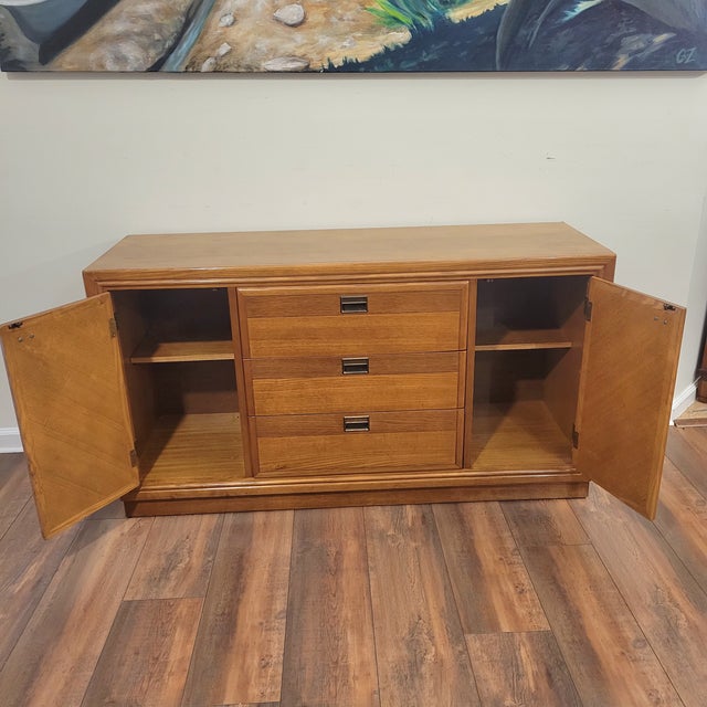 Tan Bernhardt Furniture Buffet For Sale - Image 8 of 10