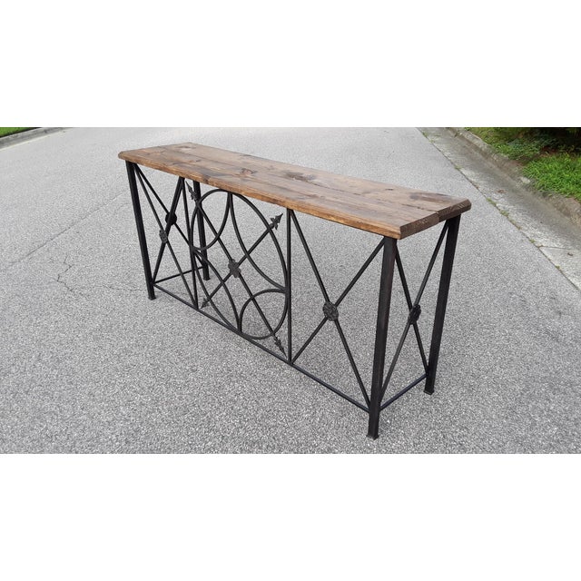 Neoclassical Handmade Iron Console For Sale - Image 4 of 6