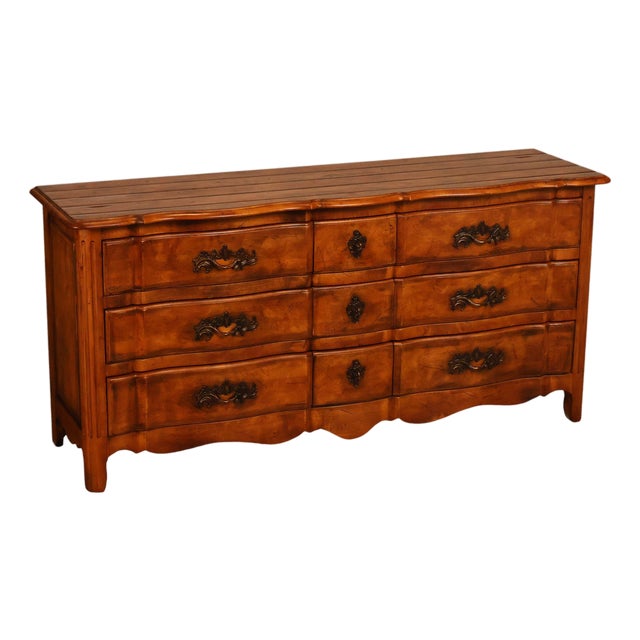 Century Louis XV Style French Provincial Triple Dresser For Sale