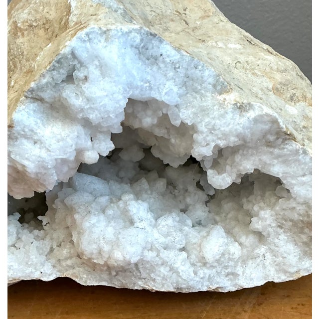 Vintage White Quartz Geode For Sale - Image 9 of 12