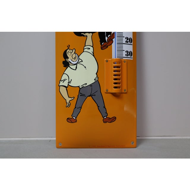 Limited Edition Suske en Wiske Enamel Thermometer – 1999 Orange Variant – Mint with Original Box Rare enamel wall...