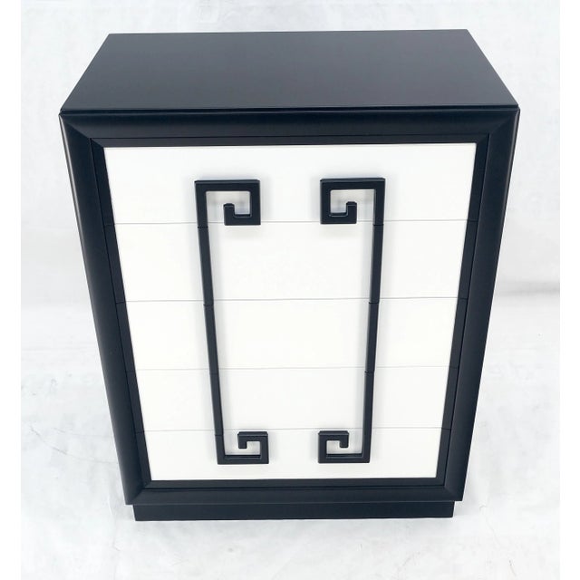 Kittinger Black & White Lacquer Mandarin Chest of 5 Drawers Dresser For Sale - Image 9 of 11