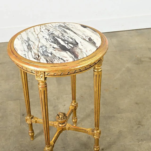 French 19th Century Louis XVI Style Gilt Guéridon For Sale - Image 10 of 10