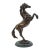 Vintage Bronze Rearing Stallion Sculpture on Green Marble Base — Equestrian Modern Art For Sale