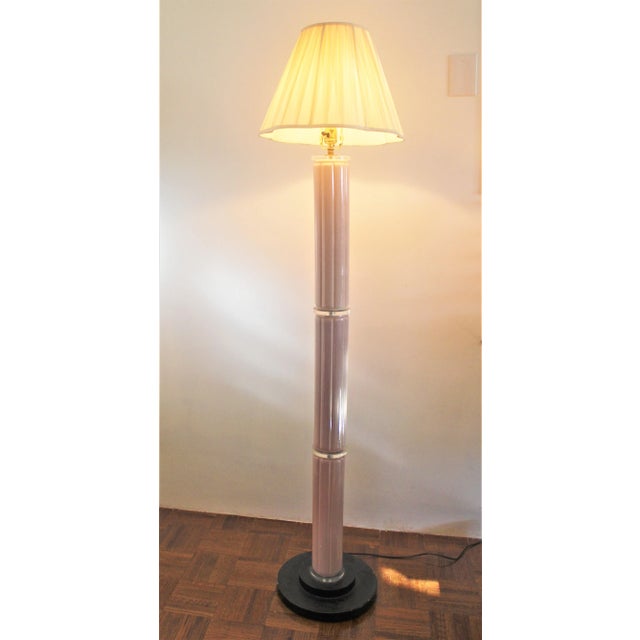 Art Deco 80's Glam Modern Floor Lamp For Sale - Image 3 of 5