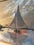 Nice small vintage original Painting on canvas. Original hand made maple strap frame. 24” x 19”