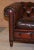 Vintage Oxblood Bordeaux Leather Chesterfield Club Sofa on Turned Legs For Sale - Image 9 of 18