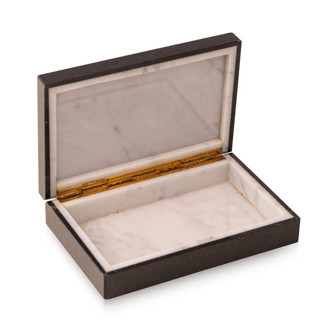 1960s Vintage Italian Nero Granite Stone Box, 1960 For Sale - Image 5 of 9