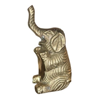 Vintage Brass Elephant Figurine For Sale