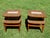 Vintage Pair Reiss Mid Century Modern 2 Tier Tile Top Walnut Side Tables For Sale - Image 14 of 17